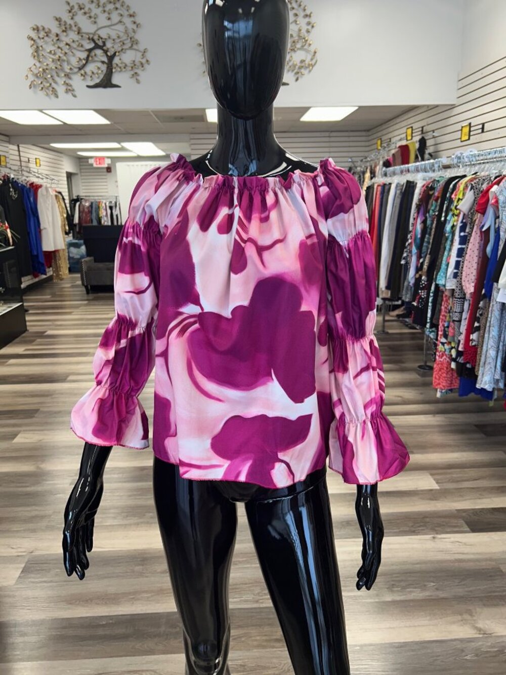 Purple Floral Blouse